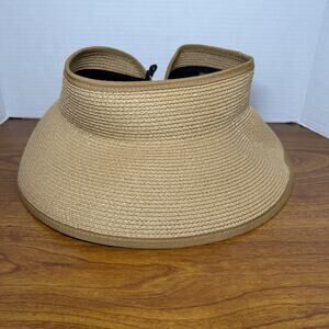 Furtalk Womens Sun Visor Roll Up Beach Hat. Wide Brim. Paper Cotton. Adj Size.